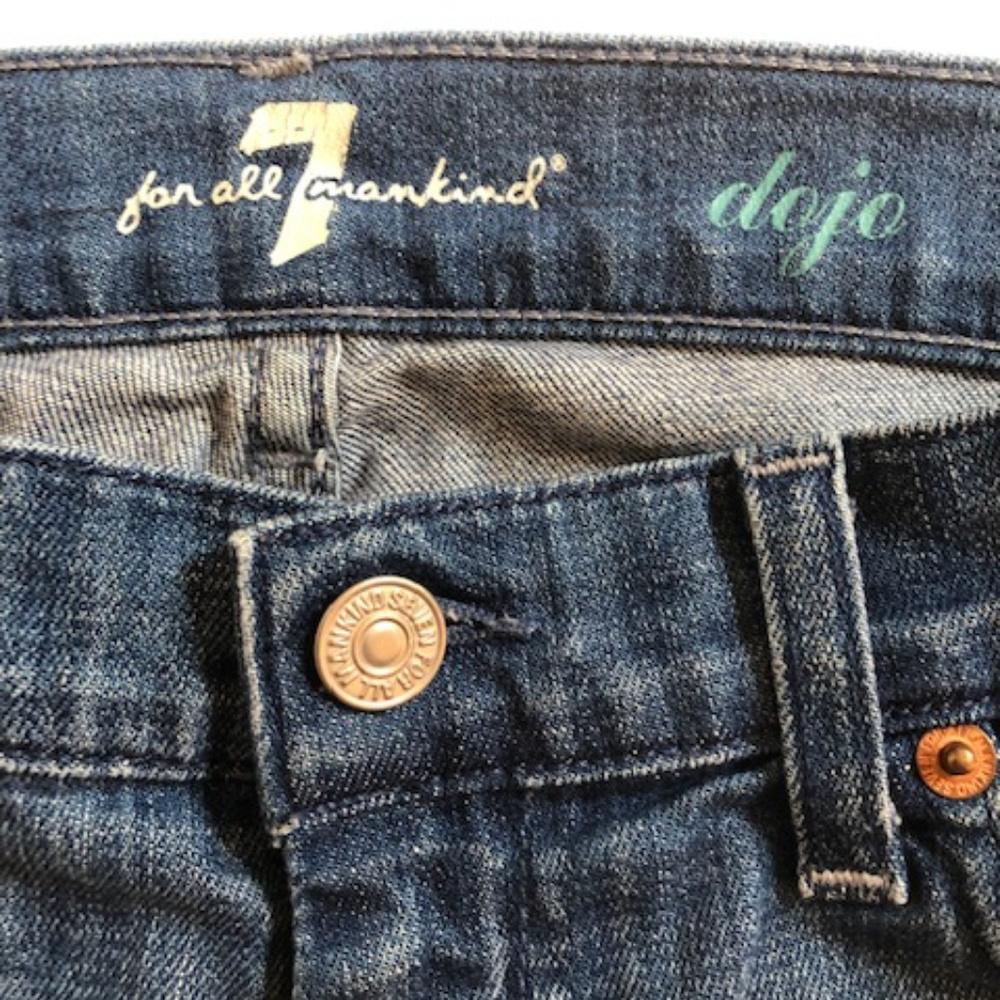 7 For All Mankind Dojo Cropped Jean Women Size 27 - Picture 6 of 8